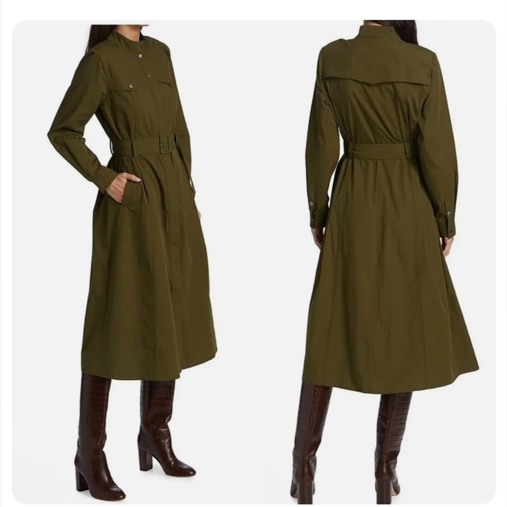 Gestuz Flavia Military Cotton Shirtdress Dark Olive